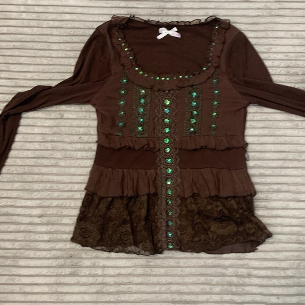 Aryeh Sequence And Lace Top New Without Tags Boho… - image 5